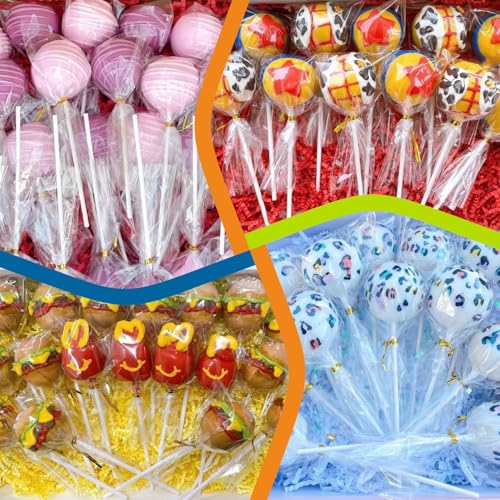 150 Count 4 INCH White Paper Lollipop Sticks,Cake Pop Sticks,Sucker Sticks for Cookies,Rainbow Candy,Chocolate,Cake Topper(Dia 3.5mm) - size: 4 Inch (Pack of 150)
