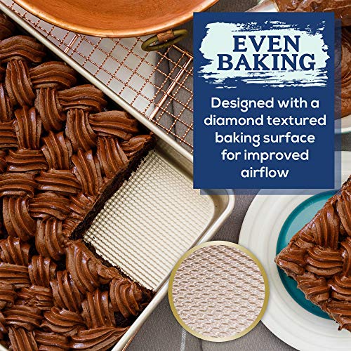 Ultra Cuisine 9x13 Inch Cake Baking And Brownie Pan - Baking Tray - size: 13.1 x 9.1 x 2.2
