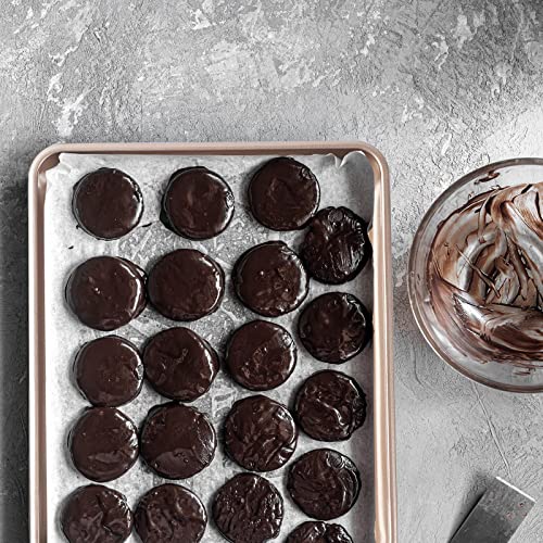 Nonstick Roasting Pan, Deep Baking Pan Set, Large Cake Pan Sets for Oven, 3-Piece Brownie Pan （Gold） - color: Gold