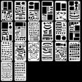 Journal Stencil 20 PCS Plastic Planner Stencils Set for Journal Notebook Diary Scrapbook DIY Drawing Card Template Journal Stencils, 4x7 Inch1