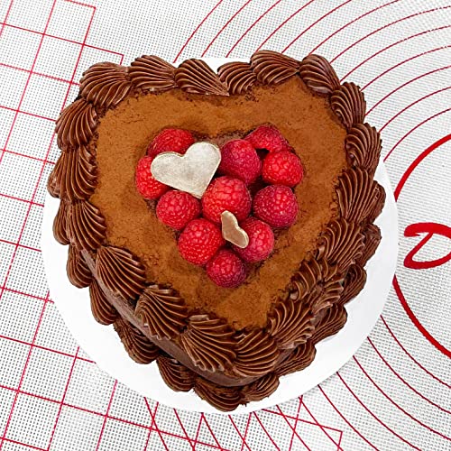 Fat Daddio's PHT-83 Anodized Aluminum Heart Cake Pan, 8 x 3 Inch - size: 8 x 3 Inch, style: Solid Bottom