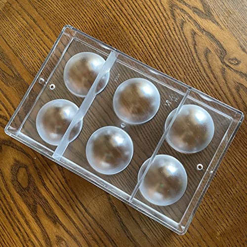 Large Half Ball Chocolate Mold Ball Polycarbonate Mould Chocolate Semi Sphere Mold Tray (Large 2.5inch) - size: L-2.5inch