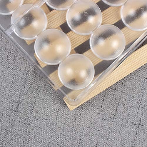 Round Clear Polycarbonate Chocolate Mold, 21-Piece Candy Making Tray - color: Round candy mold