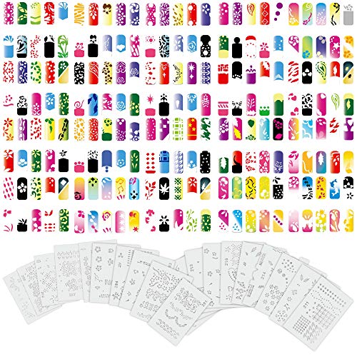 Custom Body Art Airbrush Nail Stencils - Nail Art Stencils Series #11