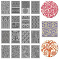 CHGCRAFT 16 Sheets 16 Styles Retro Lace Polymer Clay Texture Mat Mandala Tree Modeling Pattern Pad Bohemian Texture Sheets for Polymer Clay Making Earrings Jewerly Tools, 4×2.6 inch - style: Retro Mandala