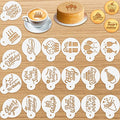 Tenare 20 Pcs Birthday Cookie Stencil for Baking Decoration