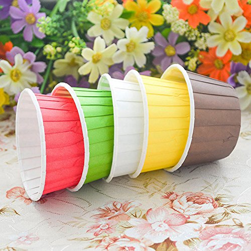 100 Pack Colourful Cake Baking Cups Muffin Cases Paper Heat Resistance Home Party - color: Style 3, size: 100Pcs