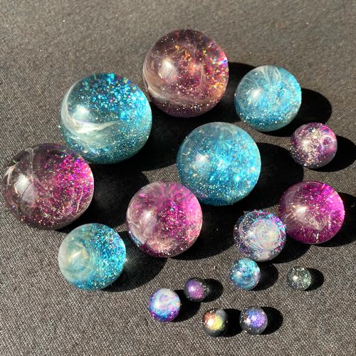 RESINWORLD 20-Cavity Sphere Molds for Resin, Round Ball Resin Mold, Silicone Orbs Mold for Jewellery Making