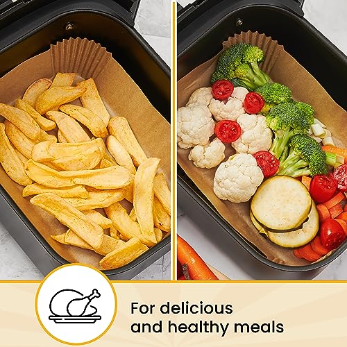 Rectangular Air Fryer Liners Disposable, 125 Pcs Parchment for Dual Baskets - color: 8.6"x5.5" Rectangle