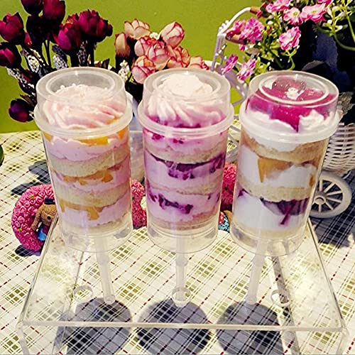Esowemsn 12 Hole Clear Acrylic Cake Stand - Push Pop Cake Containers
