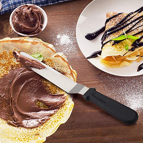 Szxc Small Baking Icing Spatulas Set, 2 Offset 1 Straight for Cake Frosting Decorating - color: Black