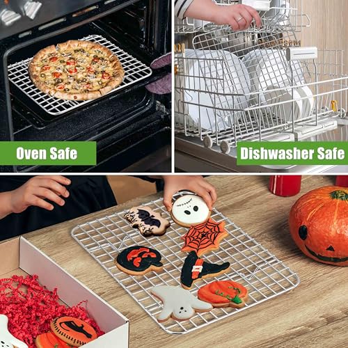 Homikit 8.7"x6.3" Stainless Steel Mini Cooling Rack Set Fit 9x7 Sheet Pan - size: 8.7" x 6.3"