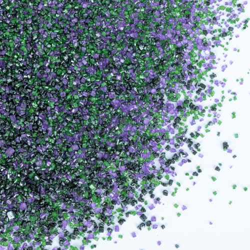Twisweet Halloween Sprinkles 150g, Edible Purple Green Black Sanding Sugar - color: Purple, Black, Green