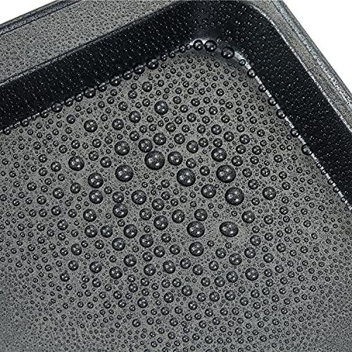 Baking Sheets Toaster Oven Pans, Cookie Sheets for Baking Tray Non Stick, Broiler Quarter Half Sheet Pan, Jelly Roll Pan Cake Pan Set for Cooking, Walooza Rimmed Cookie Sheets for Baking Nonstick