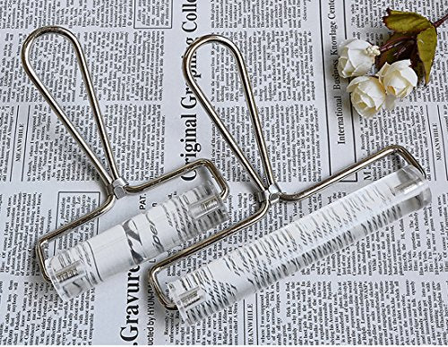 mofa Acrylic Clay Roller,Durable Transparent Rolling Pin Polymer Clay Stamping Tool Roller Brayer Pasta Roller (Large)
