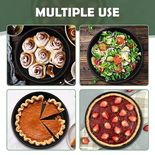 E-far 9.5 Inch Cake Pan, 3PCS Nonstick Stainless Steel Baking Cake Pans - size: 9.5 Inches