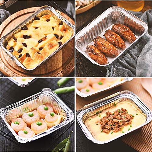 Waytiffer Loaf Pans [25 Pack] 2Lb Heavy Duty Disposable Aluminum Foil Premium Bread Tins Standard Size - 8.5" X 4.5" X 2.5" Perfect for Homemade Cakes & Breads - size: 25 PACK