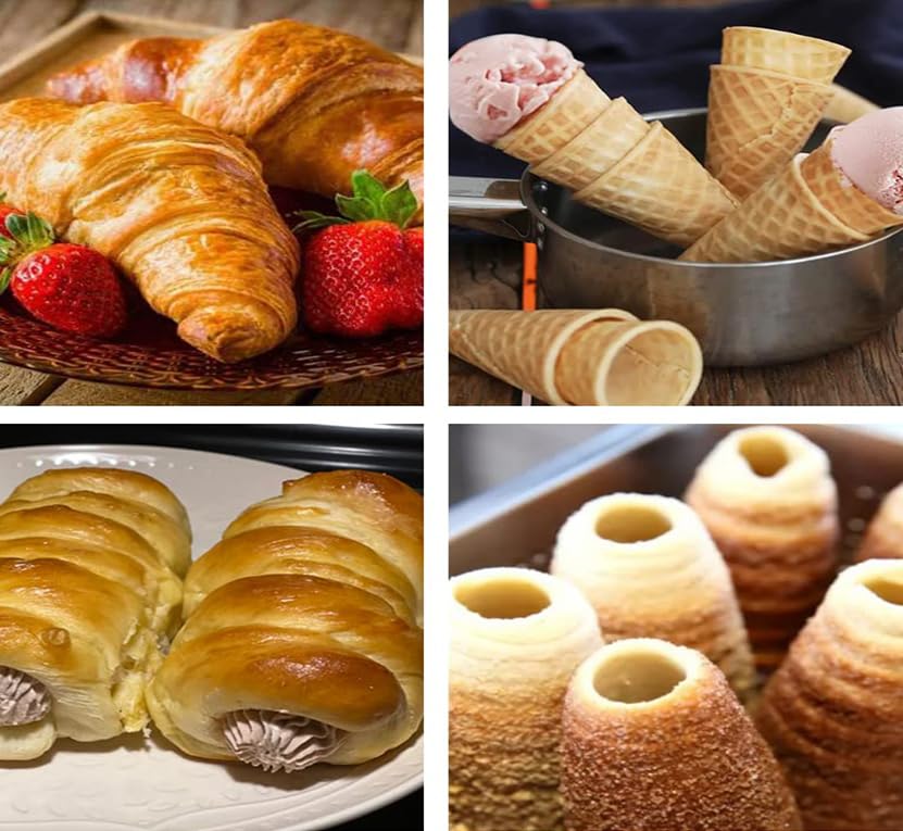 21pcs Cream Horn Molds, Stainless Steel Cannoli Forms Tubes Kits, Baking Cones, Roll Horn Forms, Non-stick Baking Molds for Danish Pastry Lady Lock Form, Cream Roll, Croissant - size: 21pcs