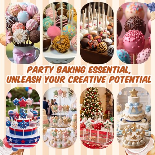 2 Pcs Large Round and Star Cake Pop Molds Shapes Press Set - color: Round and Star, size: Large