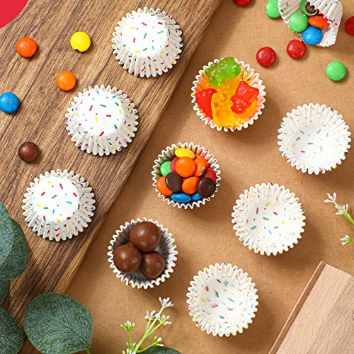 Funtery 600 Pack Mini Baking Cups Cupcake Liner Candy Making,White - color: White