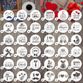 JULBEAR 36Pcs Mother's Father's Day Cookie Cake Stencil Templates - style: Mother's Day and Father's Day
