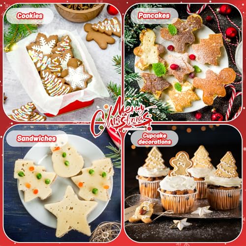 Christmas Cookie Cutters 15Pcs Winter Holiday Cookie Cutter Set Stainless Steel Metal Biscuit Cutters for Baking with Snowflake, Winter Glove, Snowman, Star for Christmas Party Biscuit Baking Molds - style: 15Pcs Christmas Cookie Cutters