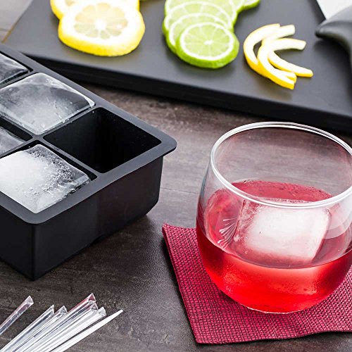 Restaurantware 2 In Cube Silicone Ice Mold, 6 Cavities, 1 Count - size: 2" Cube - 6 Mold