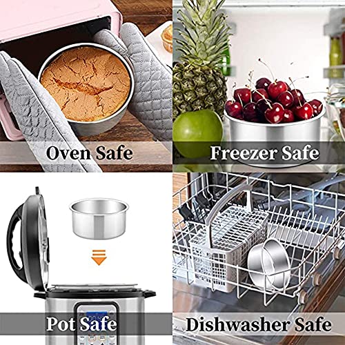 4 Inch Mini Cake Pan Set, 4 PCS Round Cake Pans Round Baking, Healthy & Sturdy, Easy Clean & Dishwasher Safe for Home Party Baking Supplies