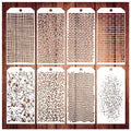 8 Pieces Stencils for Crafts, Leopard Brick Dot Layering Stencils - style: 8 Layering