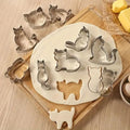 Generic 9pcs Kitten Cat Pastry Cutter Set, Adorable Cat-Themed Cookie Cutters