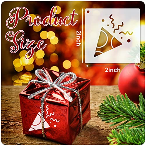 Fainne 100 Pcs 2 Inch Small Stencils for Painting, Santa Style