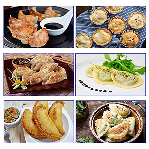 2Pcs Stainless Steel Ravioli Mold Pierogi Dumpling Maker,X-Large Size 5" Goya Empanada Press Mold,Ravioli Mould Crimper,Wonton Wraper Dough Cutter,for Pie Ravioli Dumpling Pastry,With long handle - size: X-Large X2