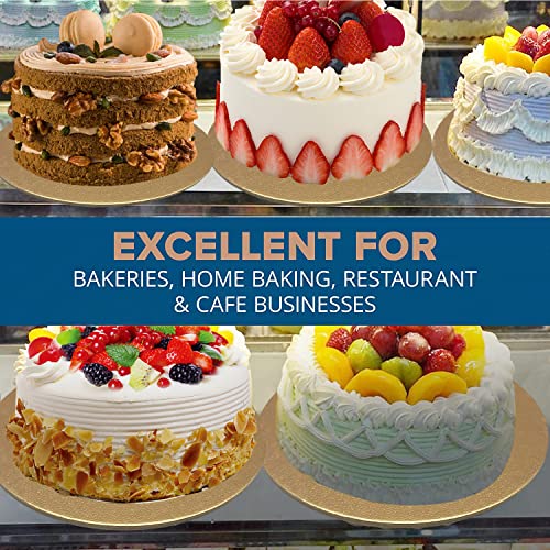 3 Pack Cake Boards Golden Round Cake Circles