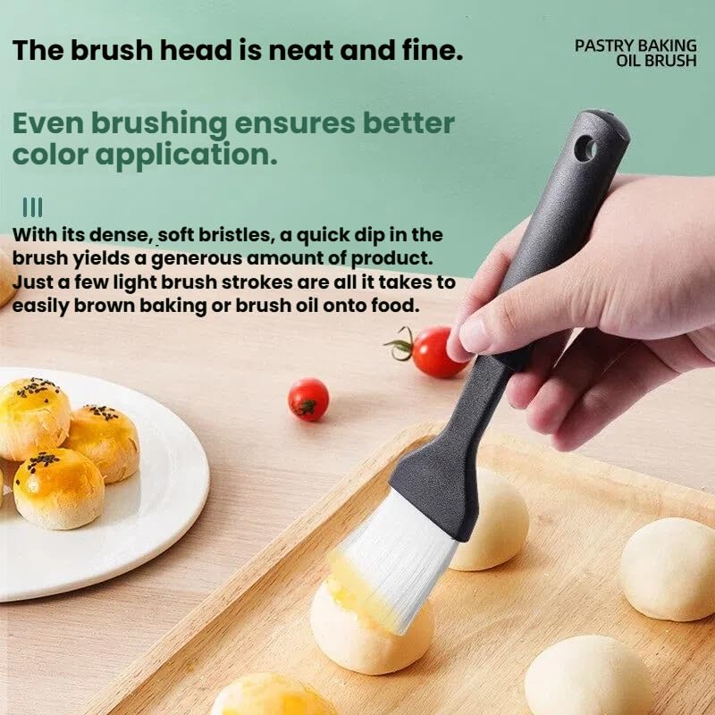 2Pcs Silicone Basting Pastry Brush, Heat Resistant Food Cooking Brush for Oil, Sauce, Baking, BBQ and Grill, BPA Free, Dishwasher Safe