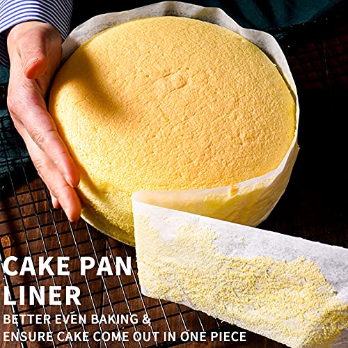 Baking Parchment Paper Side Liners - Baking Strips Roll for Round Cake Pans, Cheesecake Springform Pan, Non Stick Pan Lining Paper 3.15in x 164ft, Pre-cut Heat Resistant Kitchen Paper - size: 3.15in x 164ft