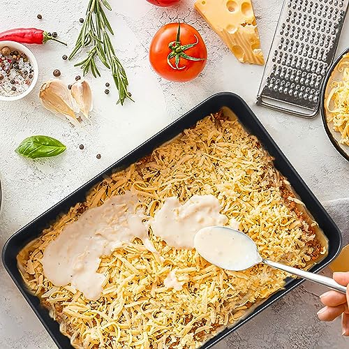TeamFar Lasagna Pan, 9.4" x 7" x 2" Coated Rectangular Cake Pan - color: Black, size: 9 Inch