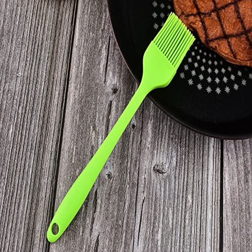 Silicone brush, Oil Brush for BBQ Kitchen Cooking Baking and Grilling (2 PCS,yellow&black) - color: yellow&black