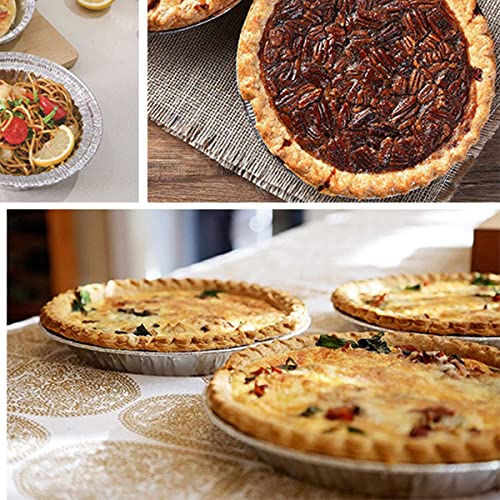Waytiffer 9" Pie Pans (10pack) - Disposable Aluminum Foil Pie Tins,Heavy-duty, Baking Tin Plates, Standard Size - size: 10 Pack