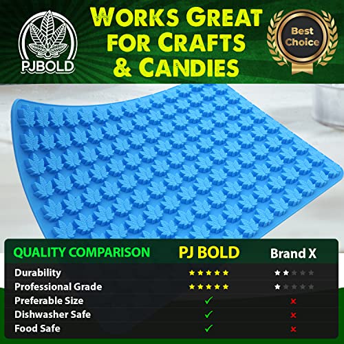 Marijuana Leaf Silicone Candy Mold - Half Sheet - size: Leaf