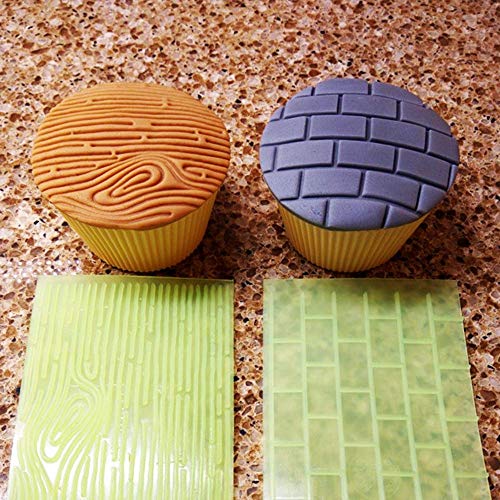 Tree Bark and Brick Wall Impression Mat, Set 1