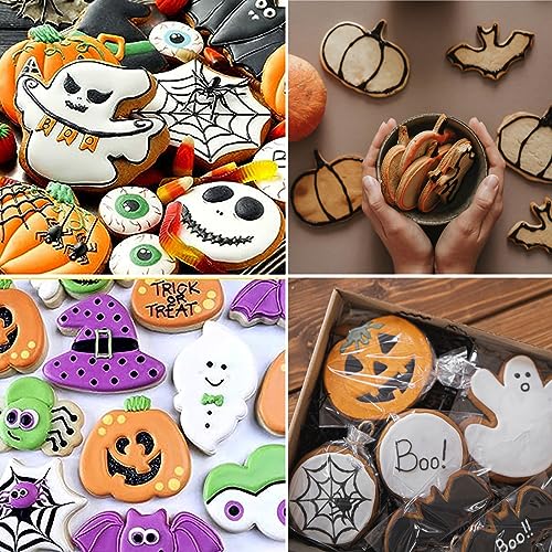 16 Pcs Halloween Cookie Cutters, 3D Cookie Cutter with Plunger Stamp - color: Halloween