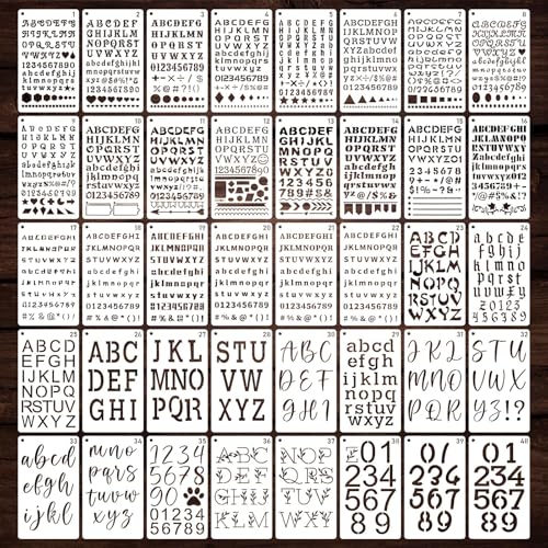 Letter Stencils for Painting, 40 Pcs 7 x 4 Inch for Wood Signs Quotes