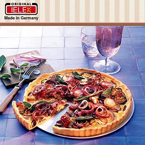IELEK Tart Flan Pie Pan Nonstick Heavy Duty 10 Inch Quiche Cheese Molds With Removable Loose Bottom Fluted - size: 10 Inch