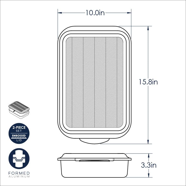 Nordic Ware 9x13 with Prism Metal Lid - size: 1 Pack, style: 9 x 13 with Prism Lid