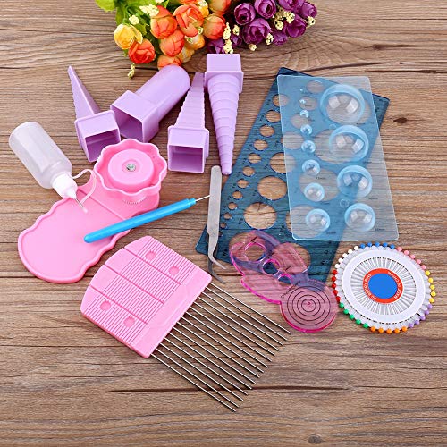 11 in 1 Paper Quilling Tools Kit, DIY Paper Craft Crimper Comb Ruler Pins Border Buddy Set, Slotted Tools Strips Tweezer for Decoration