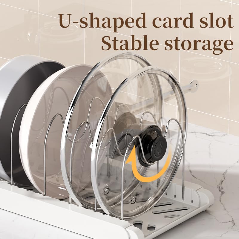 Expandable Pots and Pans Organizer Under Cabinet