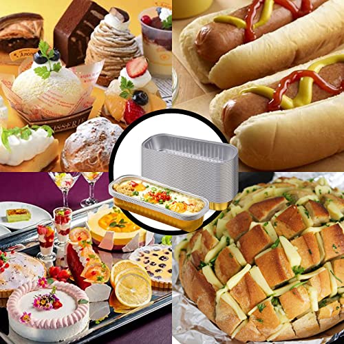100 Sets Mini Cake Pans with Lids, Mini Loaf Pans