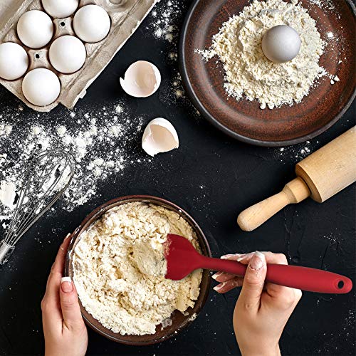3-Piece Silicone Spatula Set, 600°F Heat Resistant, Red - color: E-Red