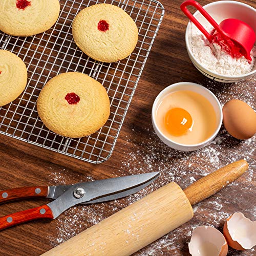 Last Confection (Set of 2) Stainless Steel 10" x 15" Baking & Cooling Racks - Cookie Baker's Oven Sheet Pan Wire Rack - size: 10" x 15"