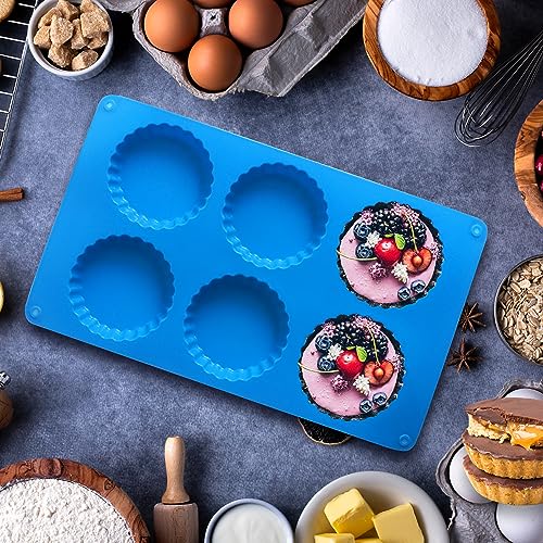 Sidosir 3pcs Peanut Butter Cup Mold, Silicone Mini Tart Pan for Bite Size Fat Bombs, Silicone Chocolate Candy Mold for Brownie (Keto Cup) - size: 3 Inch Keto Cup